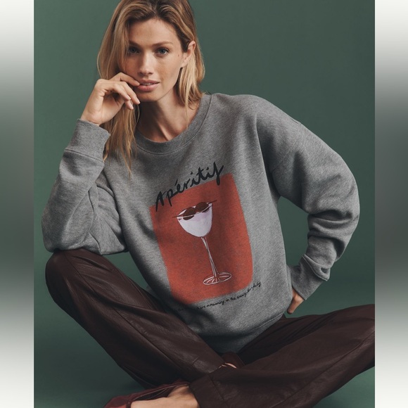 Maeve Sweaters - Anthropologie x Maeve Cocktail Sweatshirt - Size M - BNWT
